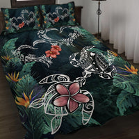 Hawaii Turtle Tropical Quilt Bed Set - Heart Polynesian - AH - Polynesian Pride