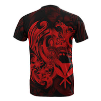 Hawaii All Over T Shirt Polynesian Red Kanaka Maoli Turtle - Polynesian Pride