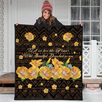 Hawaii Yellow Hibiscus Premium Quilt - Sunshine - AH - Polynesian Pride
