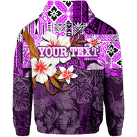 Custom Hammerhead shark Zip Hoodie Hawaii Style Purple LT6 - Polynesian Pride