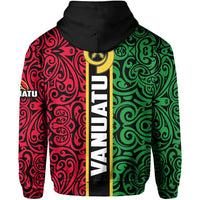 Vanuatu Rugby Zip Hoodie Polynesian Flag Style - Polynesian Pride