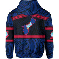 Guam Rugby Polynesian Patterns Zip Hoodie - Polynesian Pride