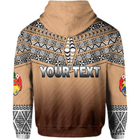 Custom Tonga Hoodie Ngatu Polynesian Gold Style LT6 - Polynesian Pride