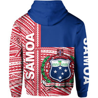 Samoa Flag Polynesian Zip Hoodie - Polynesian Pride