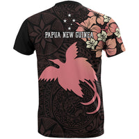 Papua New Guinea T Shirts Papua New Guinea Pink Flag Hibiscus - Polynesian Pride