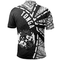 Tonga Polo Shirt Polynesia Tornado Style (White) - Polynesian Pride