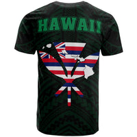 Hawaiian Kanaka T Shirt Heart Tattoo Green - Polynesian Pride