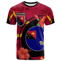 Papua New Guinea T Shirt West New Britain Flag of PNG with Hibicus and Polynesian Culture T Shirt Art - Polynesian Pride