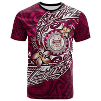 Hawaii Custom T Shirt Farrington High School Maroon Polynesian Patterns LT10 - Polynesian Pride