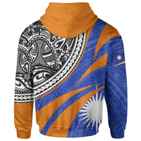 Marshall Islands Polynesian Hoodie Floral Pattern - Polynesian Pride