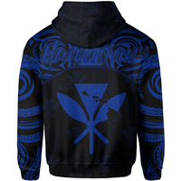 Hawaiian Kanaka Hoodie Demodern Blue - Polynesian Pride