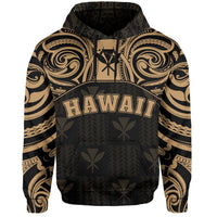Hawaiian Kanaka Hoodie Demodern Gold - Polynesian Pride
