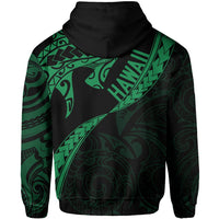 Hawaiian Kanaka Hoodie Mano Kihikihi Green - Polynesian Pride