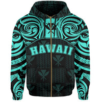 Hawaiian Kanaka Hoodie Demodern Turquoise - Polynesian Pride