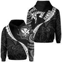 Hawaiian Kanaka Hoodie Mano Kihikihi White Unisex White - Polynesian Pride