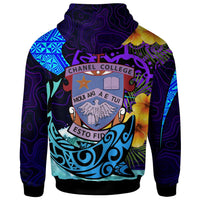 Tonga Custom Hoodie Chanel College with Polynesian Pattern Style and Flower LT10 - Polynesian Pride
