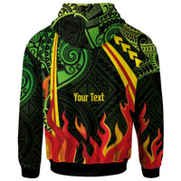 Hawaii Custom Hoodie Honokaa High & Intermediate School Polynesian Pattern Fire LT10 - Polynesian Pride