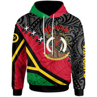 Vanuatu Hoodie Custom Vanuatu Independence Anniversary with Coat of Arms and Polynesian Hoodie LT10 Green - Polynesian Pride