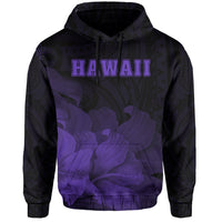 Tropic Hibiscus Seal of Hawaii Hoodie Violet - Polynesian Pride