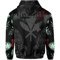 Polynesian Tropic Kanaka Maoli Hibiscus Hawaii Hoodie Gray - Polynesian Pride