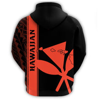 Kanaka Map King Orange Hoodie Edgar Style - Polynesian Pride