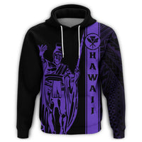 Kanaka Map King Purple Hoodie Edgar Style - Polynesian Pride