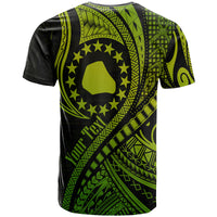 Custom Mangaia Cook Islands T Shirt Green Polynesian Wave Style LT9 - Polynesian Pride