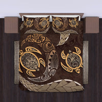 Maori Turtles New Zealand Bedding Set - Brown Brown - Polynesian Pride