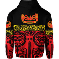 Marquesas Islands Zip Hoodie Marquesan Tattoo Special Style Red LT8 - Polynesian Pride