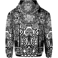 Marquesas Islands Zip Hoodie Marquesan Tattoo Unique Style Black LT8 - Polynesian Pride