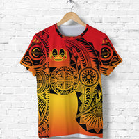 Marquesas Islands T Shirt Marquesan Tattoo Original Style Gradient Red LT8 - Polynesian Pride