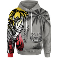 Marquesas Islands Hoodie Classical Coconut Tree Unisex Gray - Polynesian Pride