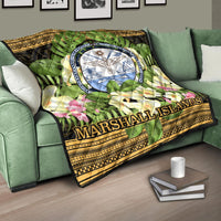 Marshall Islands Premium Quilt - Polynesian Gold Patterns Collection - Polynesian Pride