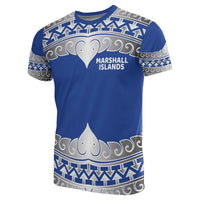 Marshall Islands All Over T Shirt Marshall Islands Wave Style Unisex Blue - Polynesian Pride