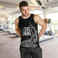 Fathers Day Polynesian Personalised Men Tank Top My Dad My Hero LT7 - Polynesian Pride