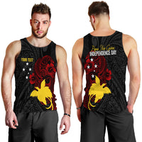 Personalised Papua New Guinea 49th Independence Men Tank Top Tribal Turtle LT7 - Polynesian Pride