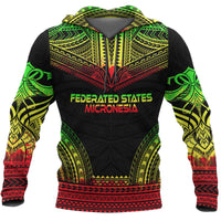 Federated States of Micronesia Hoodie Reggae Color Version Chief Style Unisex Reggae - Polynesian Pride