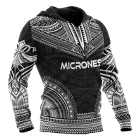 Micronesia Polynesian Chief Hoodie Black Version - Polynesian Pride