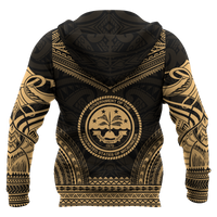 Micronesia Polynesian Chief Hoodie Gold Version - Polynesian Pride