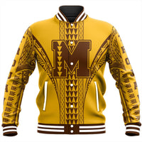 Hawaii Baseball Jacket - Mililani High Baseball Jacket - AH Unisex Gold - Polynesian Pride