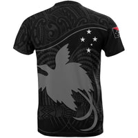 Papua New Guinea T Shirt Papua New Guinea Flag Coat Of Arms Black A02 - Polynesian Pride