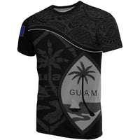 Guam T Shirt Guam Flag Black A02 Unisex Black - Polynesian Pride