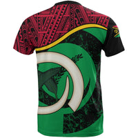 Vanuatu T Shirt Vanuatuan Flag Red Green A02 - Polynesian Pride