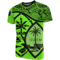 Guam T Shirt Guam Flag Green A02 Unisex Green - Polynesian Pride