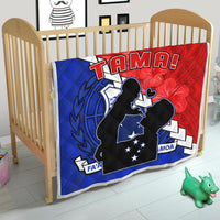 Happy Samoan Fathers Day Premium Quilt Hibiscus Mix Polynesian Pattern LT14 - Polynesian Pride