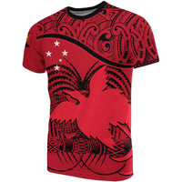 Papua New Guinea T Shirt Papua New Guinea Flag Coat Of Arms Red A02 Unisex Red - Polynesian Pride