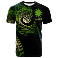 Nauru T Shirt Leader Wolf Is You Gradient Color Unisex Black - Polynesian Pride