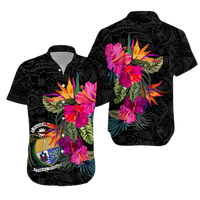 Nauru Polynesian Hibiscus Tribal Matching Dress and Hawaiian Shirt LT12 - Polynesian Pride