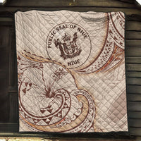 Niue Premium Quilt - Hibiscus Flowers Vintage Style - Polynesian Pride