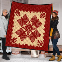Hawaii Quilt - Na Kalaunu Me Na Kahili Quilting Style Quilt - AH - Polynesian Pride